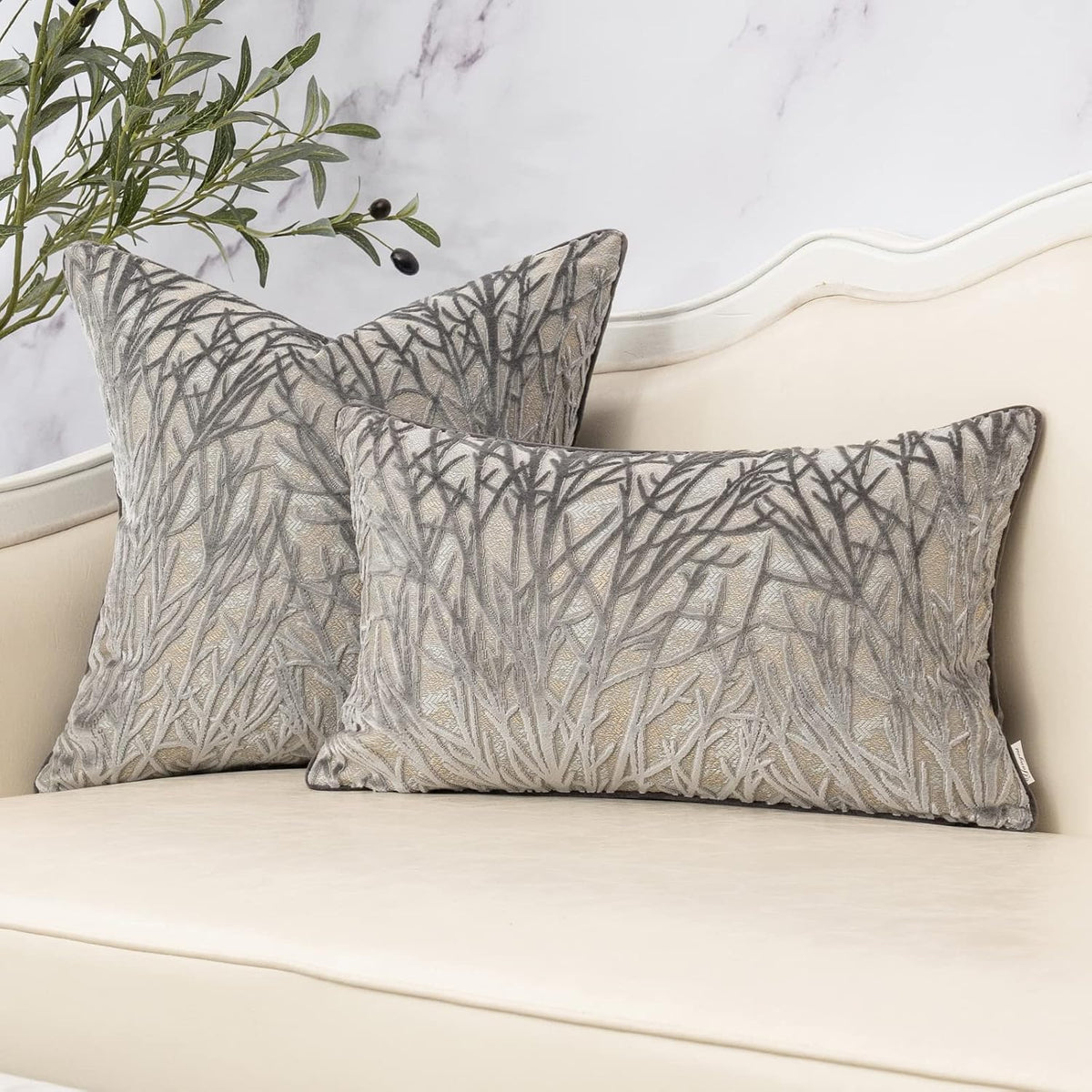Velvet Throw Pillow Cover 18x18 - Soft, Modern Decorative Accent 4
