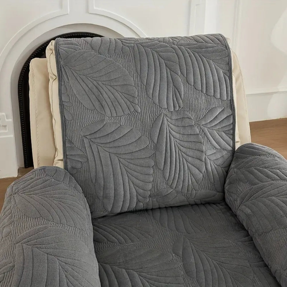Verdant Leaf Recliner Cover - Durable, Anti-Slip Protection for Chairs 7
