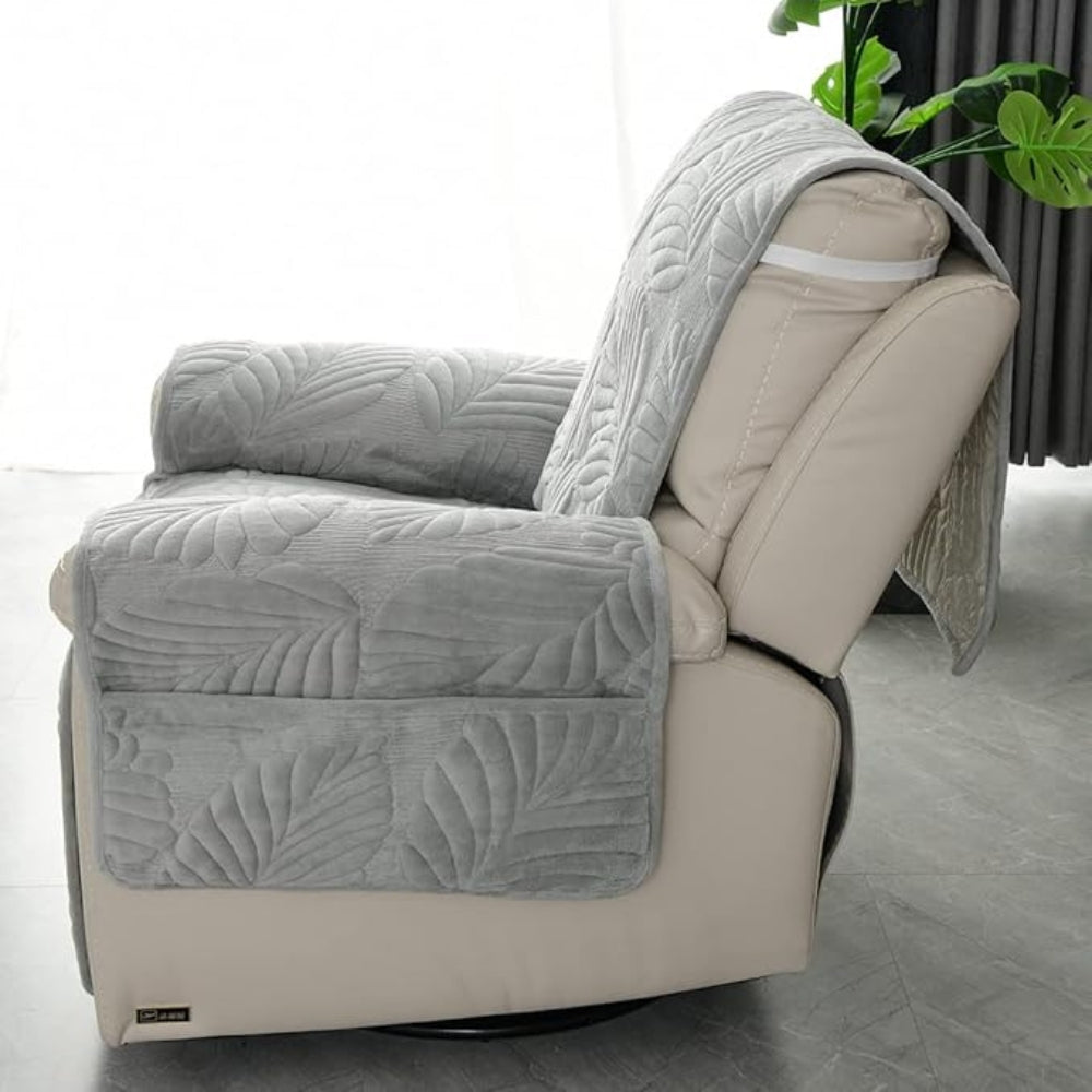 Verdant Leaf Recliner Cover - Durable, Anti-Slip Protection for Chairs 8