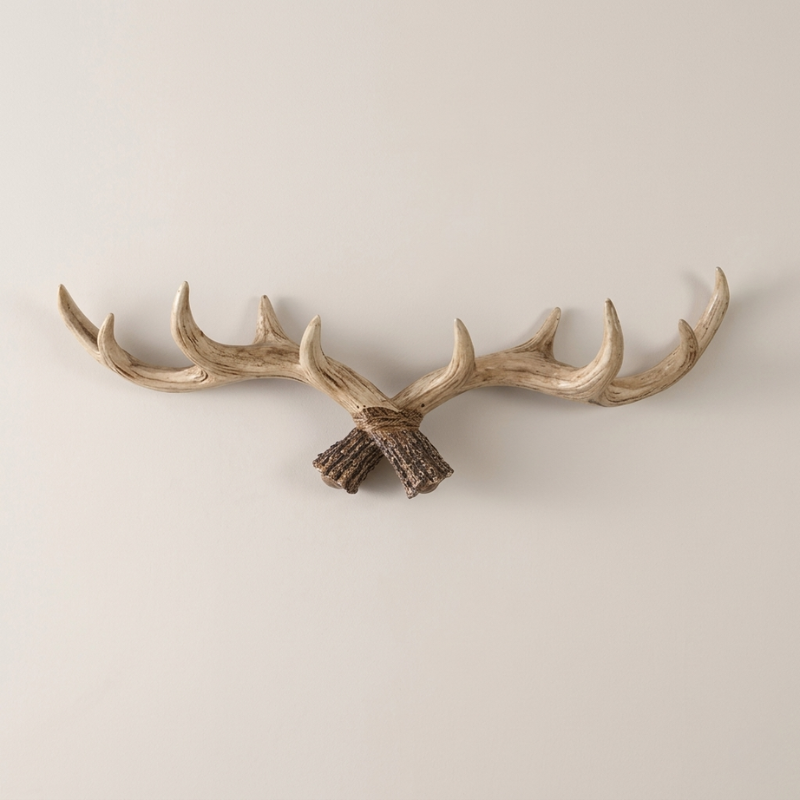 Vintage Antler Wall Mounted Coat Rack - Stylish Rustic Coat Hooks for Wall