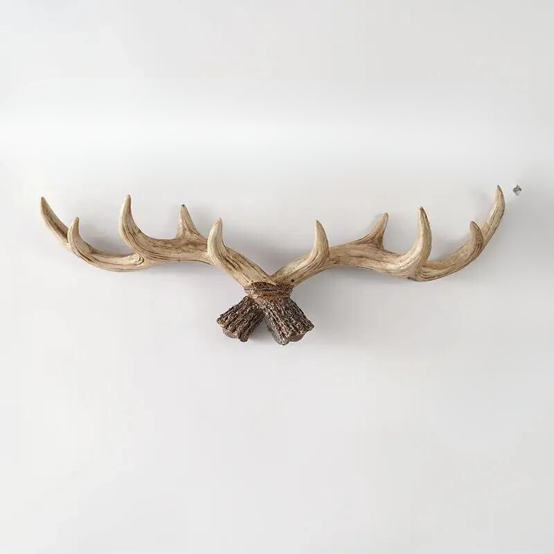 Vintage Antler Wall Mounted Coat Rack - Stylish Rustic Coat Hooks for Wall 1