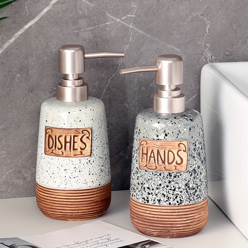 Vintage Ceramic Soap Dispenser - 420ml Capacity for Kitchen & Bathroom 4