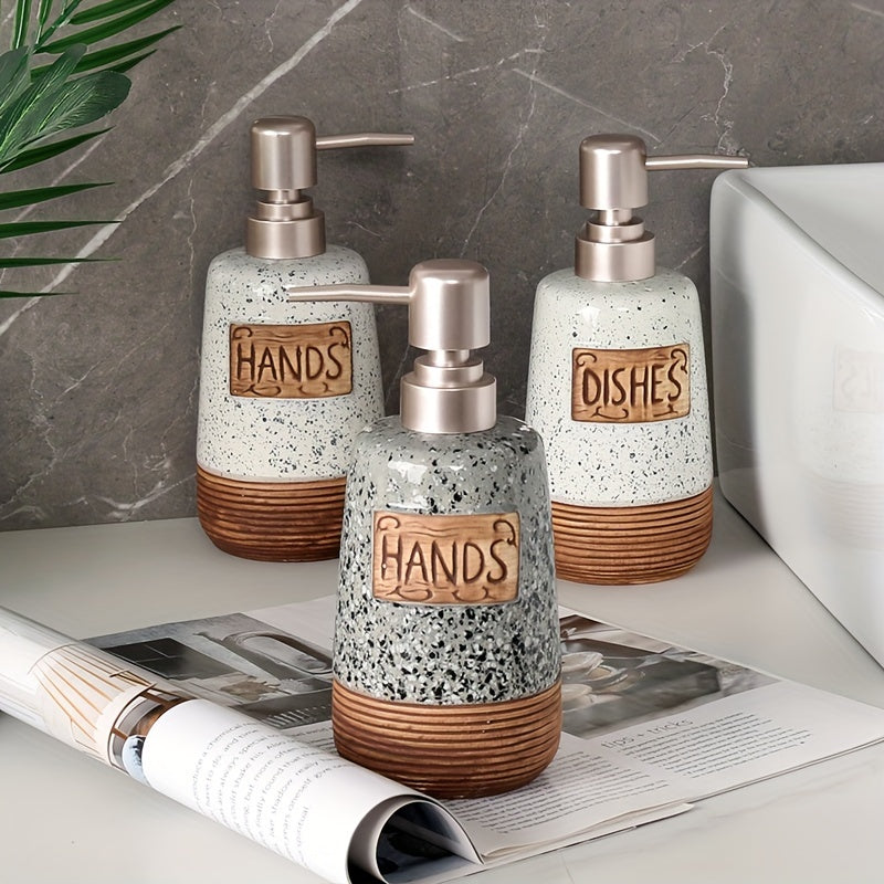 Vintage Ceramic Soap Dispenser - 420ml Capacity for Kitchen & Bathroom 5