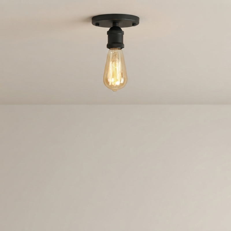 Vintage  Flush Mount Ceiling Hardwired Fixture  01