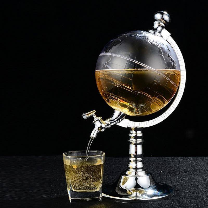 Vintage Globe Beverage Dispenser - Elegant Design with Tap Spout 3