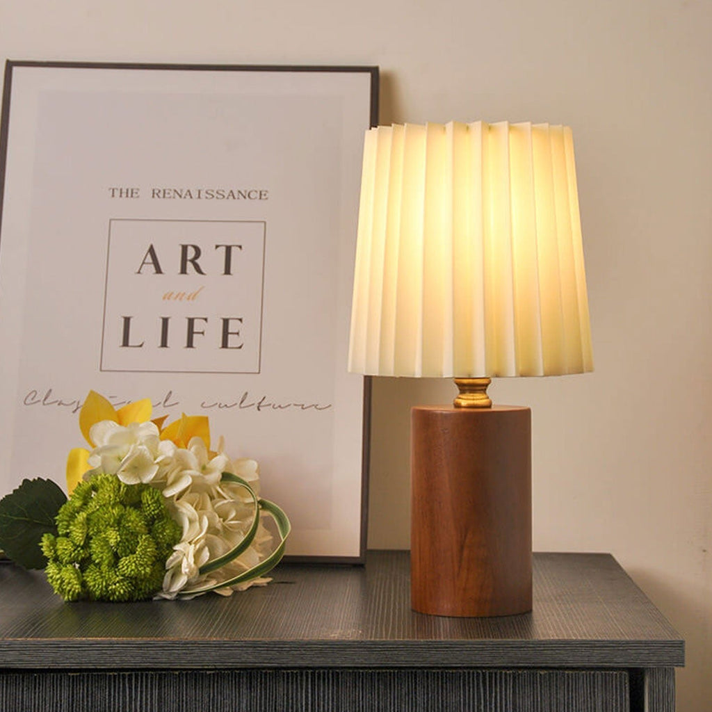 Vintage Korean Table Lamp - Warm LED Light for Bedroom & Desk 2