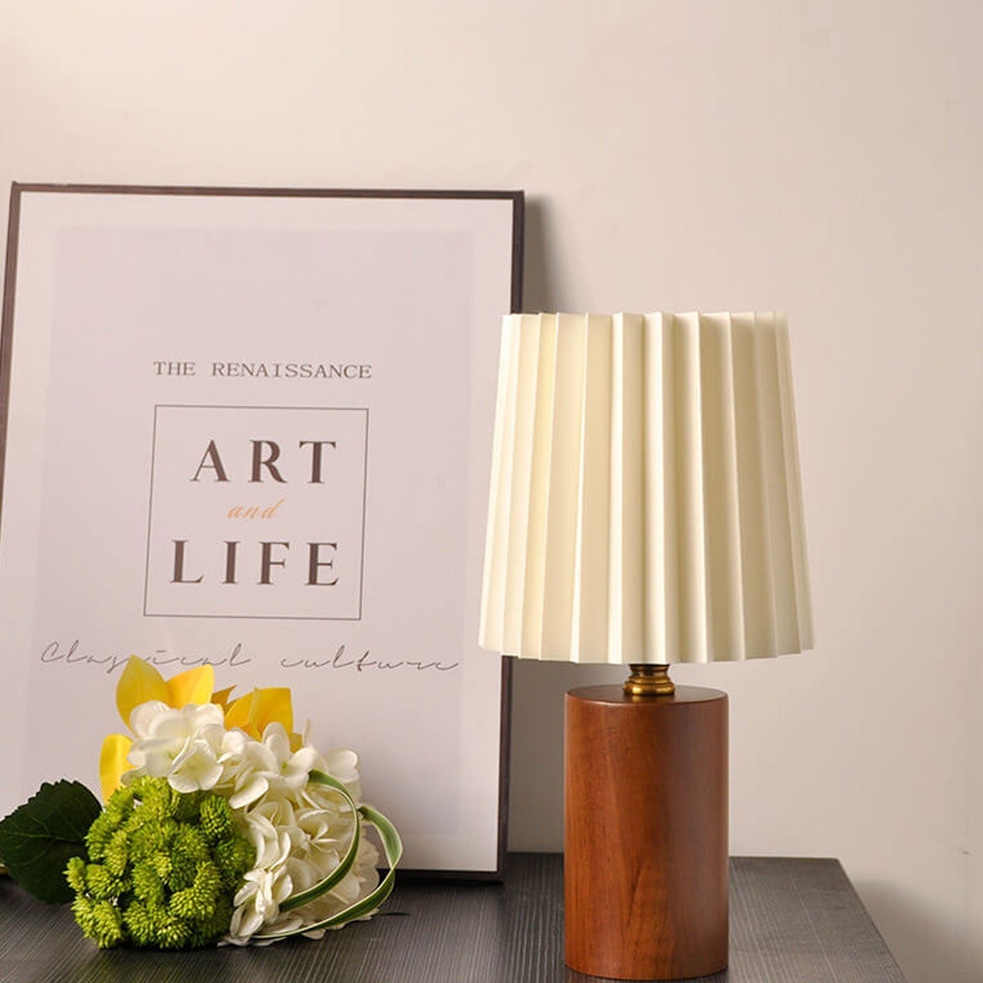 Vintage Korean Table Lamp - Warm LED Light for Bedroom & Desk 3