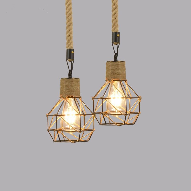 Vintage Rope Pendant Light - Stylish Kitchen Pendant Lighting Fixture 0