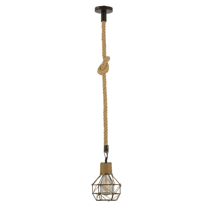 Vintage Rope Pendant Light - Stylish Kitchen Pendant Lighting Fixture 1