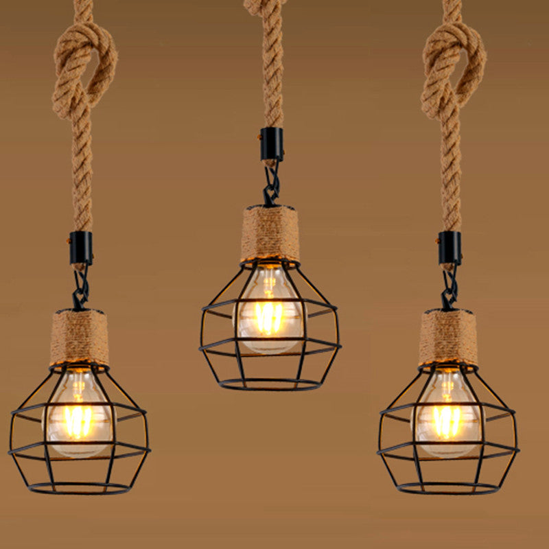 Vintage Rope Pendant Light - Stylish Kitchen Pendant Lighting Fixture 2