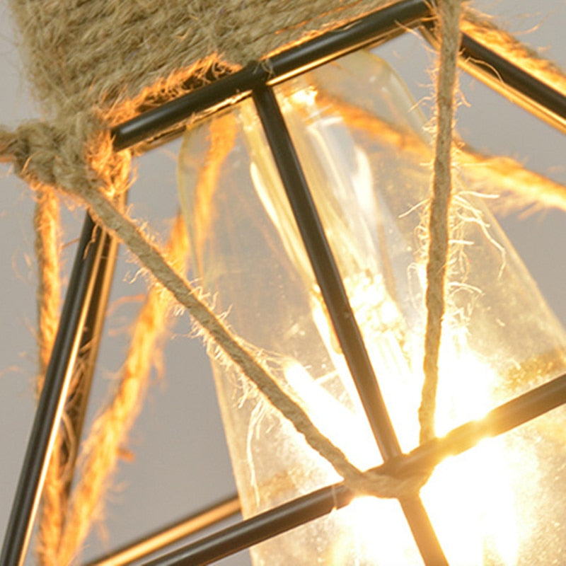 Vintage Rope Pendant Light - Stylish Kitchen Pendant Lighting Fixture 3