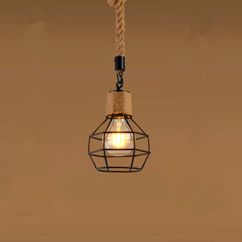 Vintage Rope Pendant Light - Stylish Kitchen Pendant Lighting Fixture 6