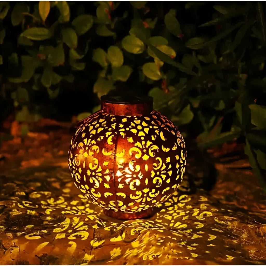Vintage Solar LED Garden Lantern - Elegant Outdoor Solar Lighting 0