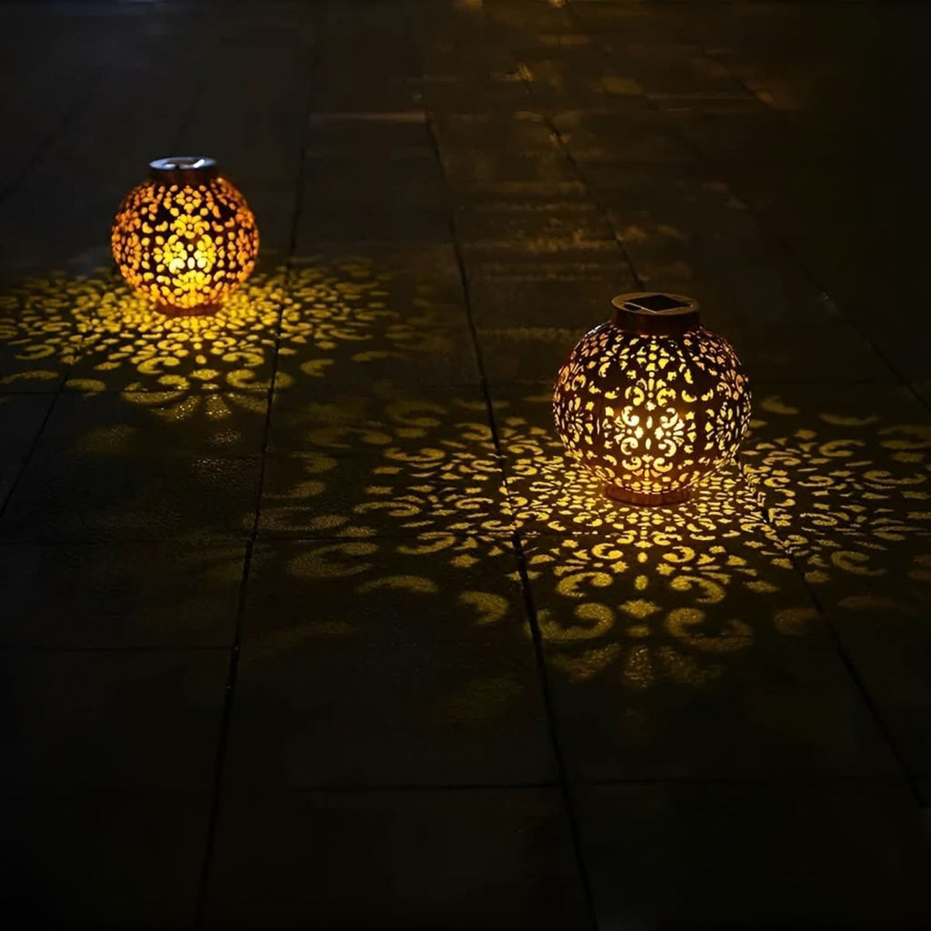 Vintage Solar LED Garden Lantern - Elegant Outdoor Solar Lighting 3