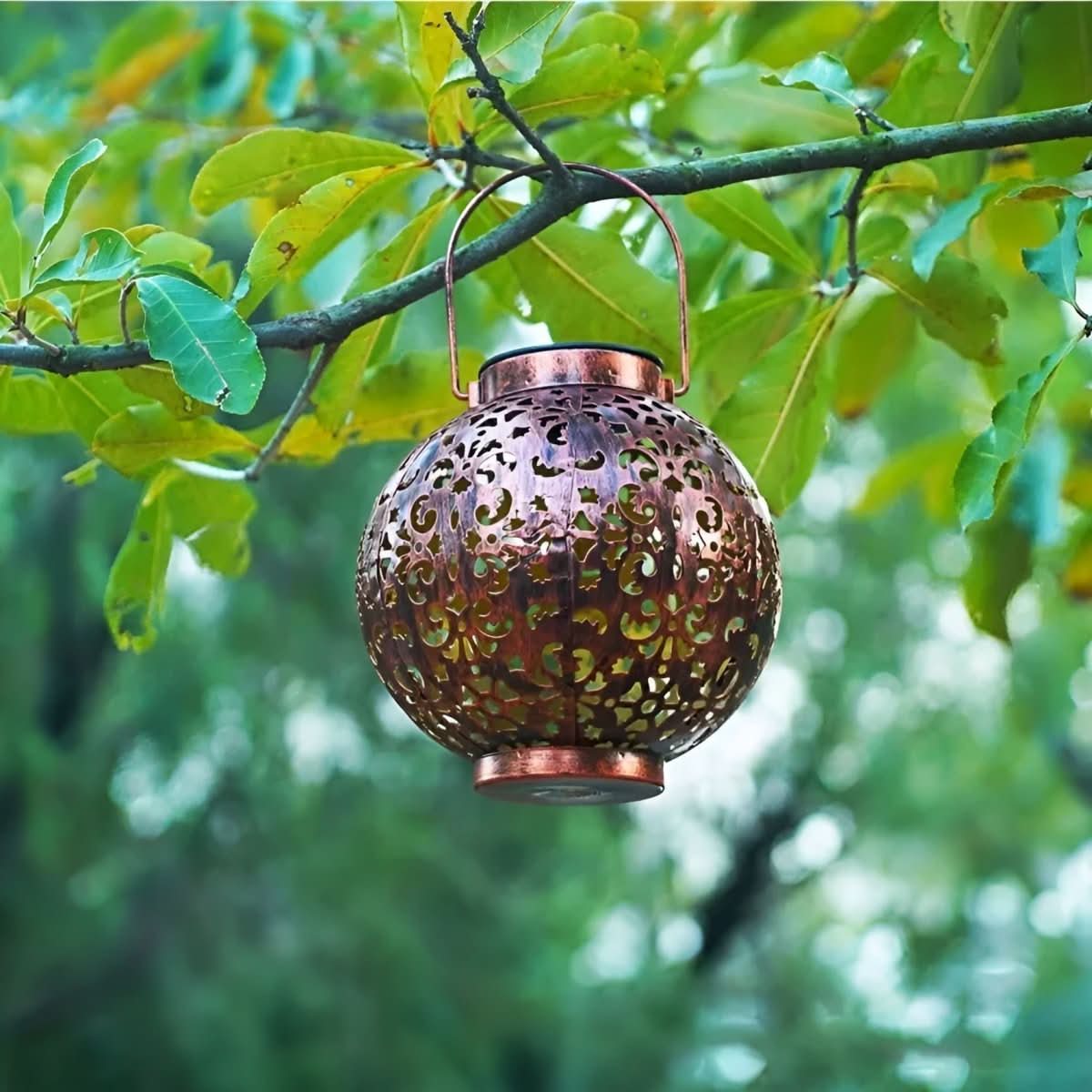 Vintage Solar LED Garden Lantern - Elegant Outdoor Solar Lighting 4