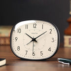 Vintage Table Clock - Silent Movement for Bedroom & Office Decor 1