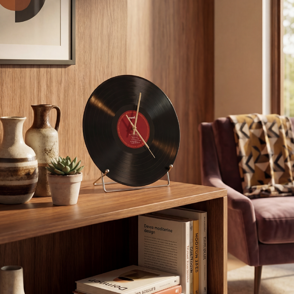 Vinyl Wall Clock - Unique Decor for Home & Office, Quiet Design 3