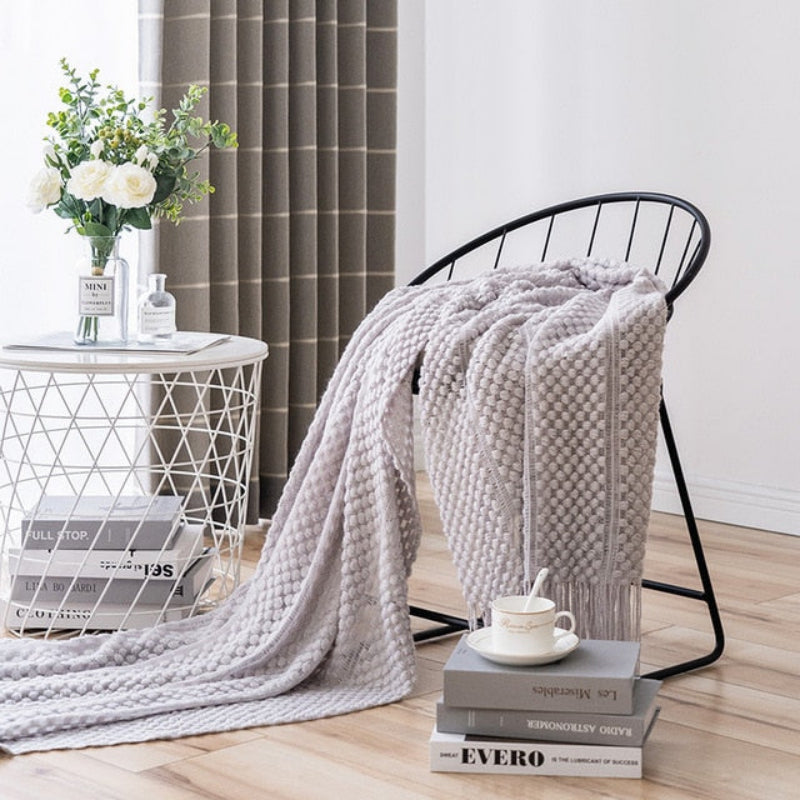 Waffle Knit Throw Blanket, Acrylic Material, 50 × 79 Inches, Machine Washable 9