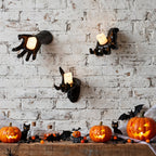 Wall-Mounted Reaching Hands with LED Candles - Spooky Halloween Decor 1