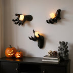 Wall-Mounted Reaching Hands with LED Candles - Spooky Halloween Decor 5