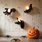 Wall-Mounted Reaching Hands with LED Candles - Spooky Halloween Decor 6