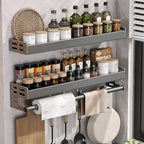Wall-Mounted Spice Rack Organizer - Space-Saving Kitchen Rack 2