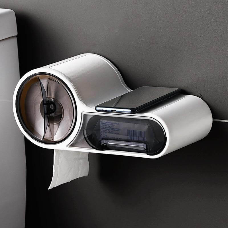 Wall-Mounted Toilet Paper Holder - Space-Saving & Rust-Resistant Design 0