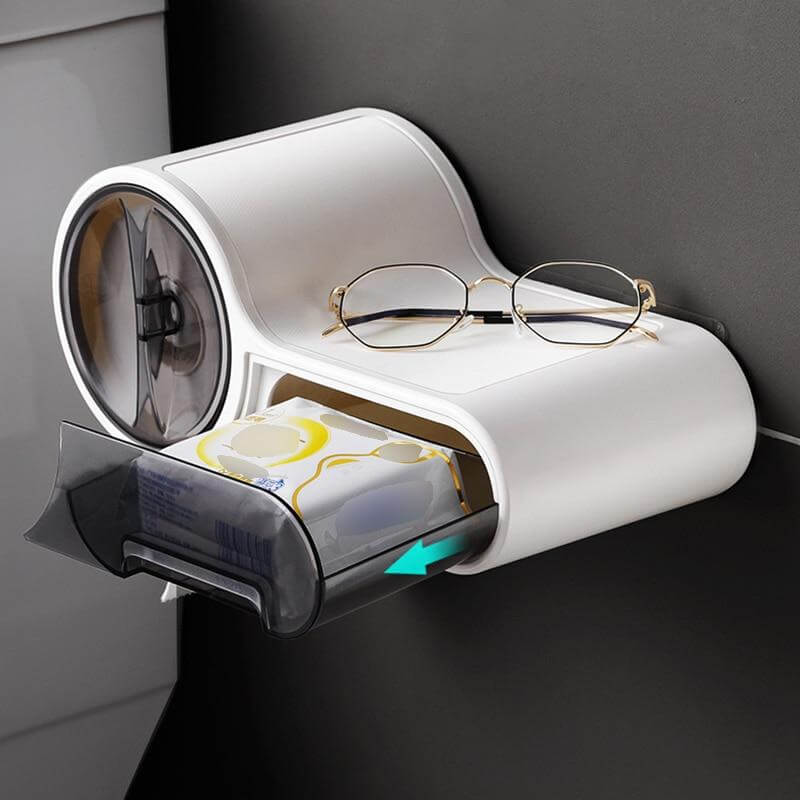 Wall-Mounted Toilet Paper Holder - Space-Saving & Rust-Resistant Design 1