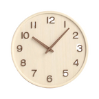 Wall Clock 30 cm Quartz Battery Operated Wood Walnut Oak 6