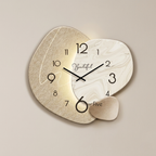 Wall Clock Analog Quartz Metal Glass Silent Movement 