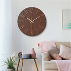 Wall Clock with Frameless Design, 3D Numerals, Quartz Movement 5