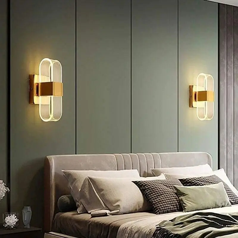 Wall Light LED Acrylic Metal Modern Rectangular Sconce, Soft Ambient Glow 1