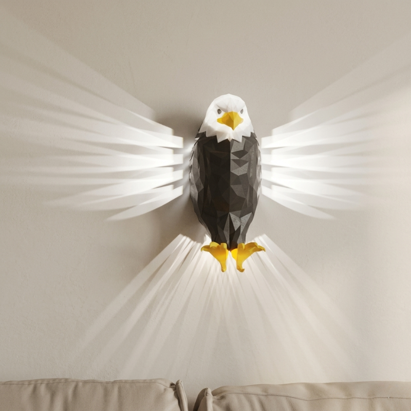 Wall Light LED Eagle Design Indoor Sconce Black