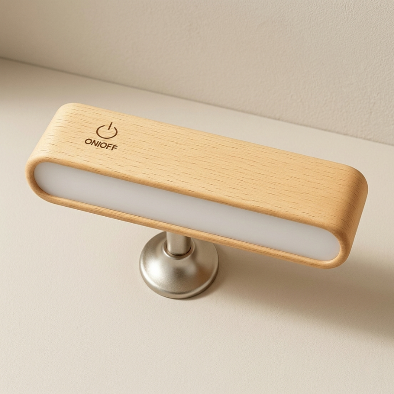 Wall Light LED Rechargeable Wood Magnetic 360 Degree Rotatable