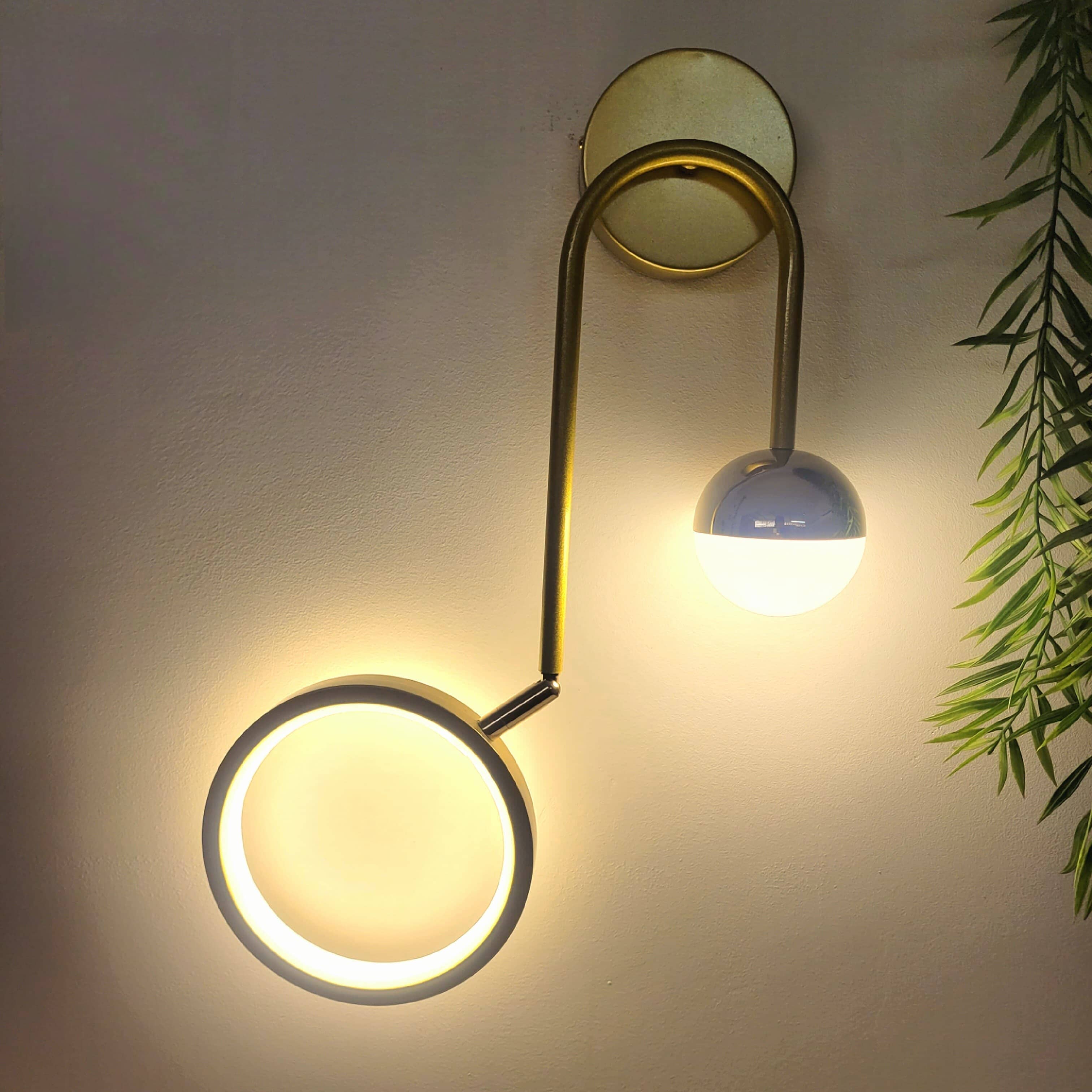 Wall Light LED Sphere 2 in 1 Aluminium Acrylic Warm Cool White, Elegant Wall Lights 3