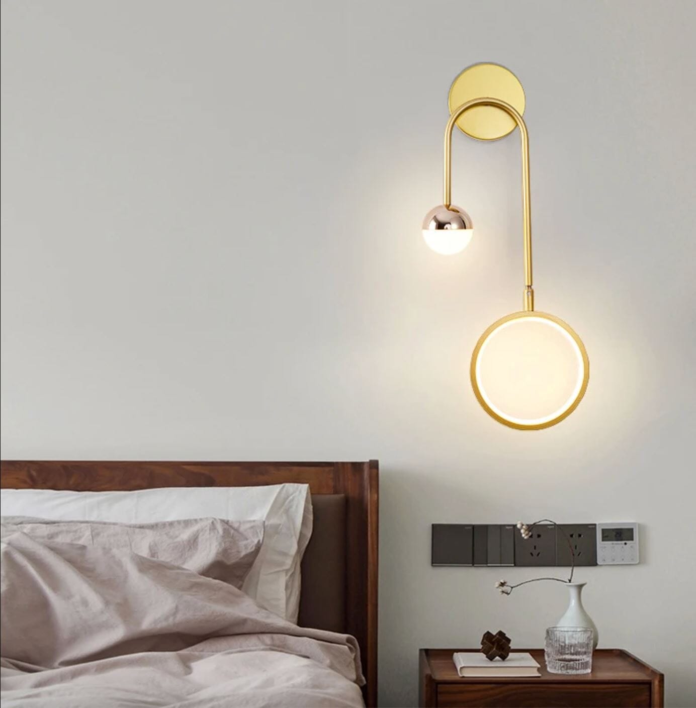 Wall Light LED Sphere 2 in 1 Aluminium Acrylic Warm Cool White, Elegant Wall Lights 5