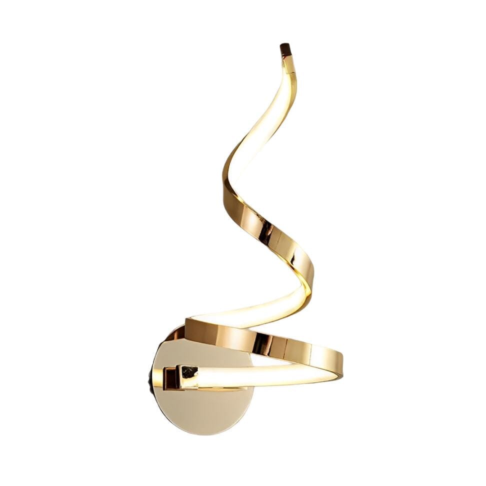 Wall Light LED Spiral 15 W Chrome Metal Acrylic Warm Cool White, Soft Illumination 2