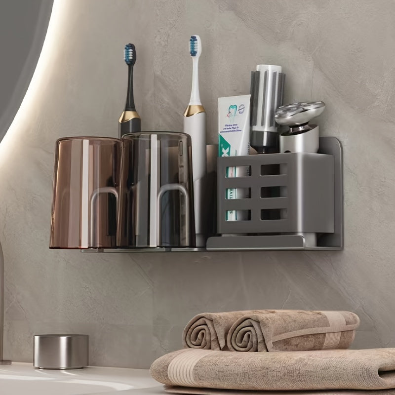 Wall Mounted Black Electric Toothbrush Holder - Space-Saving Design 6