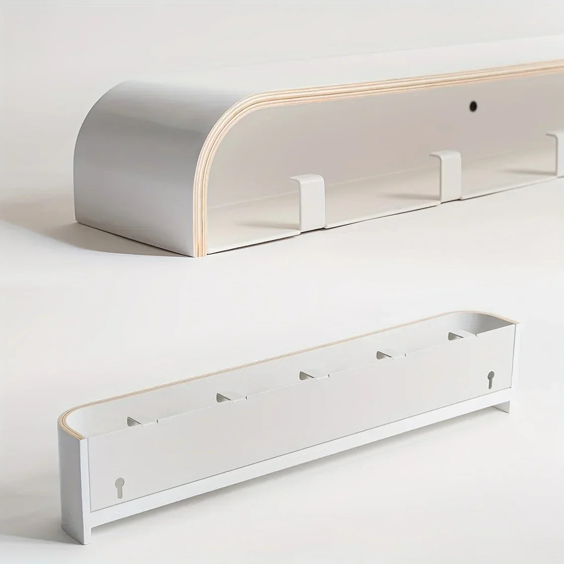 Wall Mounted Coat Rack - Space-Saving Design with Shelf & Hooks 4
