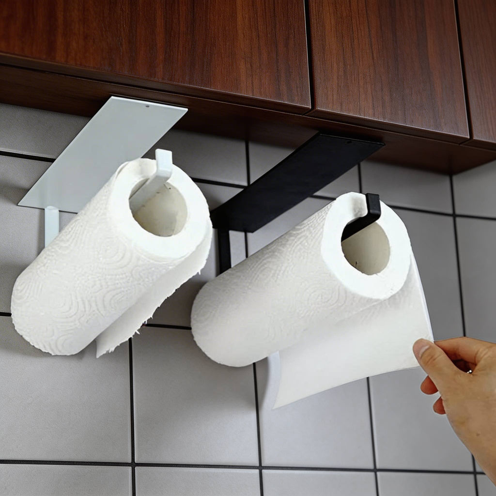 Wall Mounted Paper Towel Holder - Durable Iron, Space-Saving Design 3
