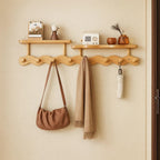 Wall Mounted Shelf Rack - Stylish Bamboo Shelves for Wall Storage 3