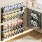 Wall Mounted Shoe Rack Plastic with Integrated Drainage System 3