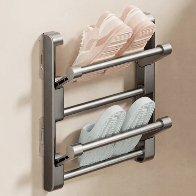 Wall Mounted Shoe Rack Plastic with Integrated Drainage System 4