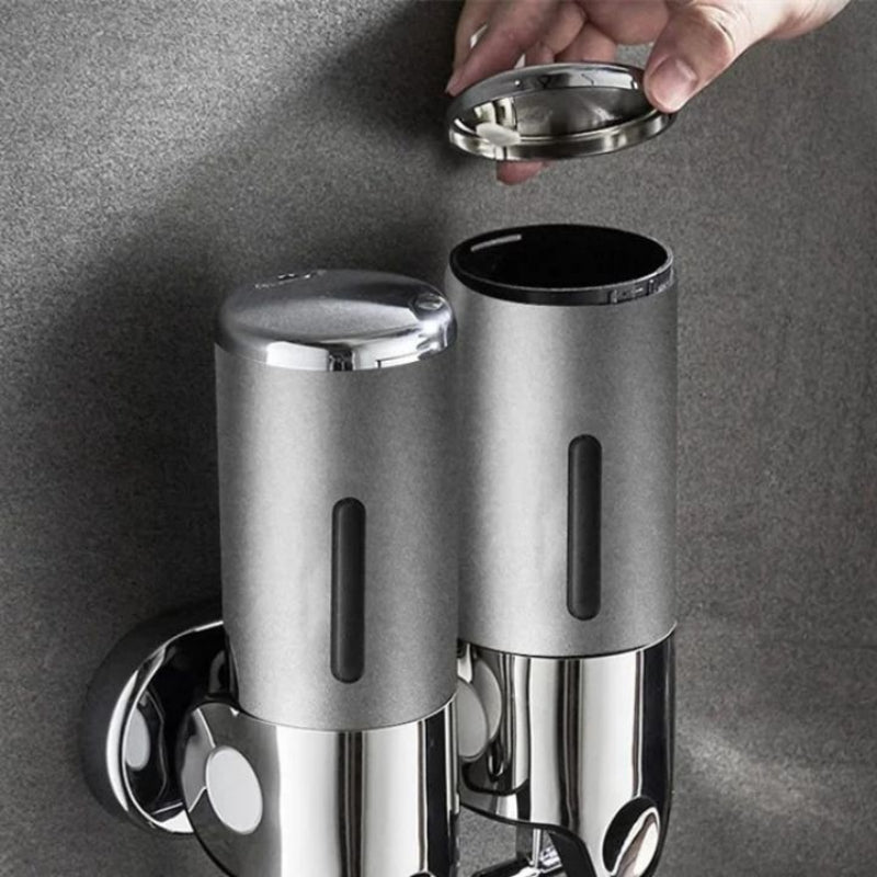 Wall Mounted Soap Dispenser in Stainless Steel – 500ml Capacity for Soap, Lotion, or Shampoo 7