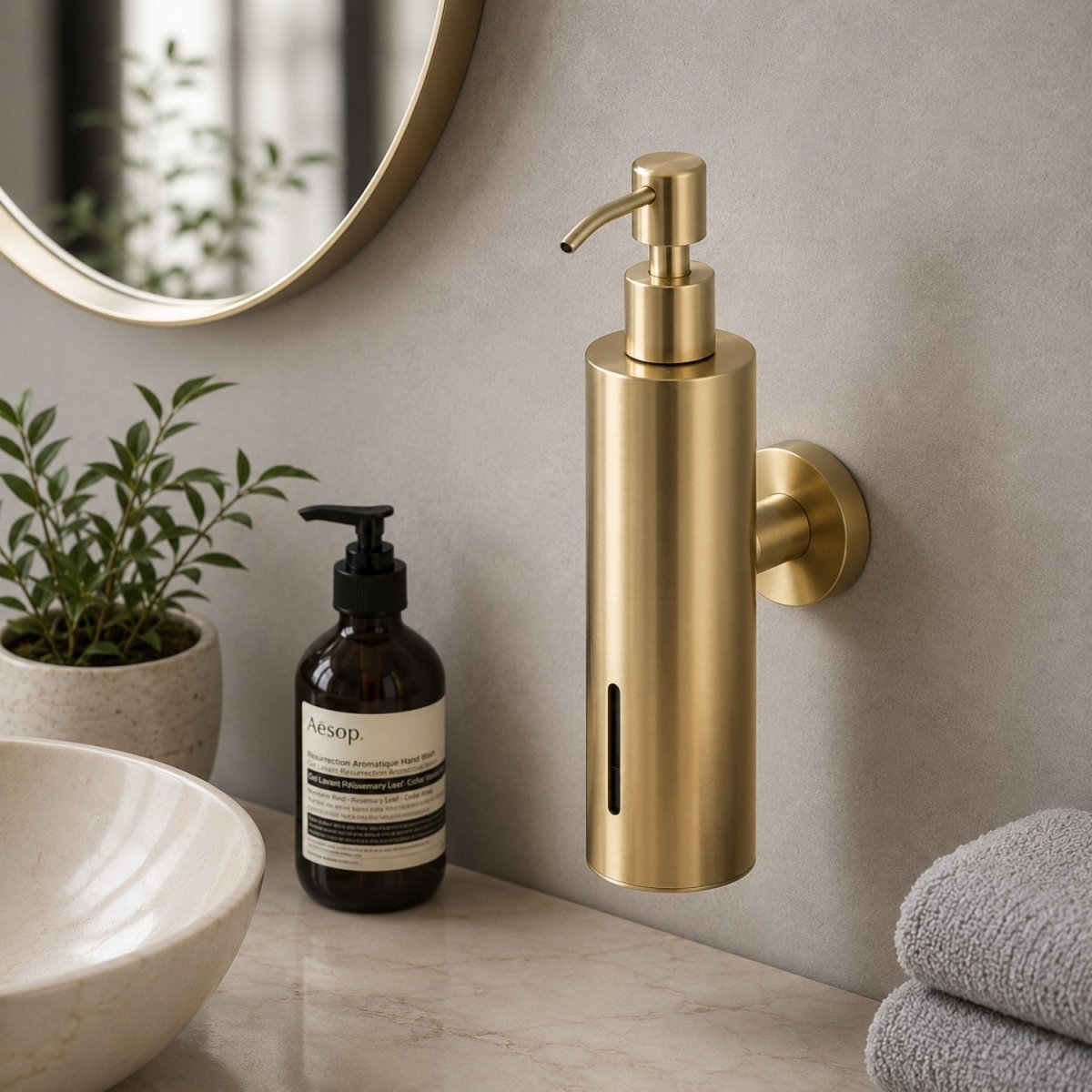 Wall Mounted Stainless Steel Dispenser - 200ml Refillable Pump, Durable & Waterproof 3