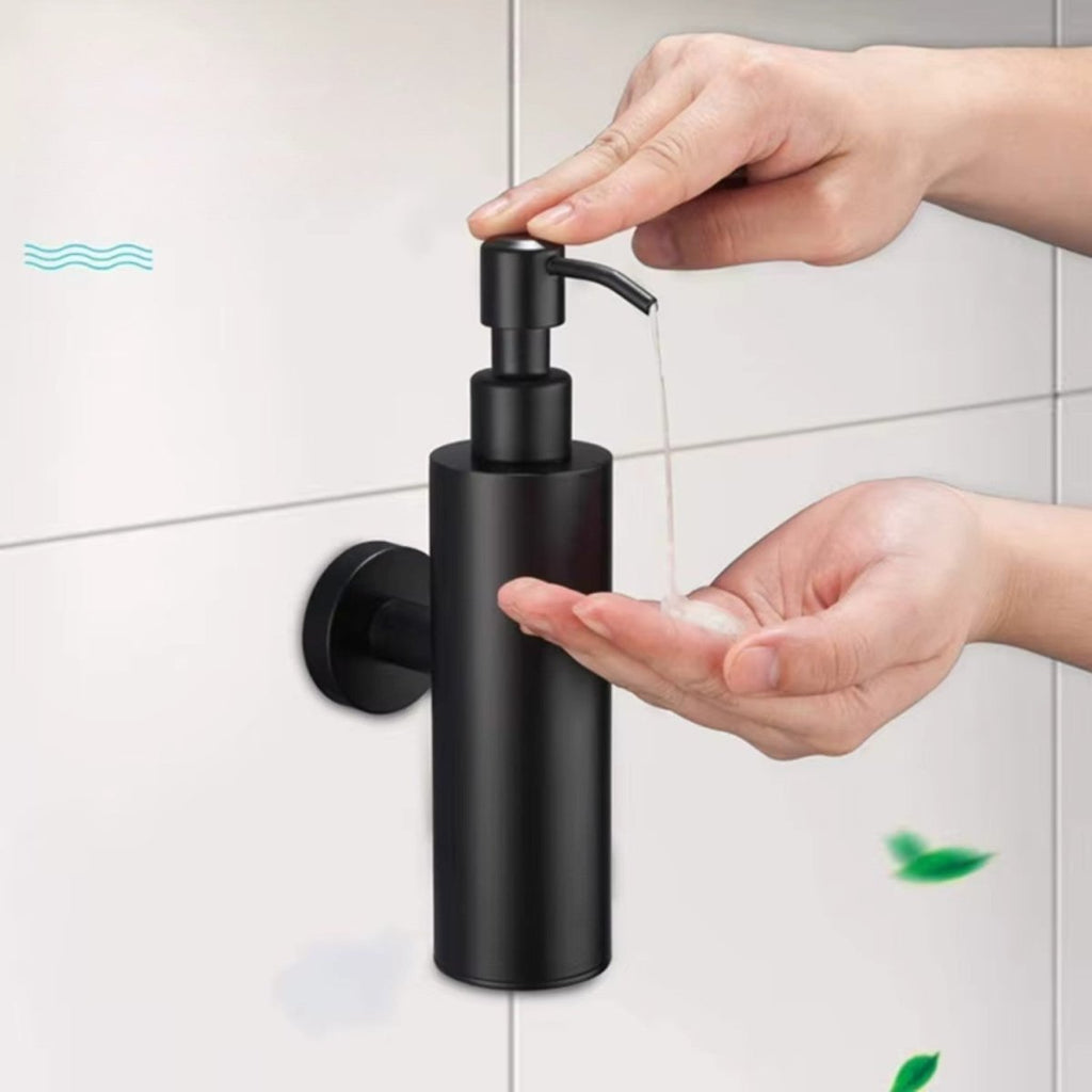 Wall Mounted Stainless Steel Dispenser - 200ml Refillable Pump, Durable & Waterproof 6