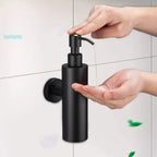 Wall Mounted Stainless Steel Dispenser - 200ml Refillable Pump, Durable & Waterproof 6