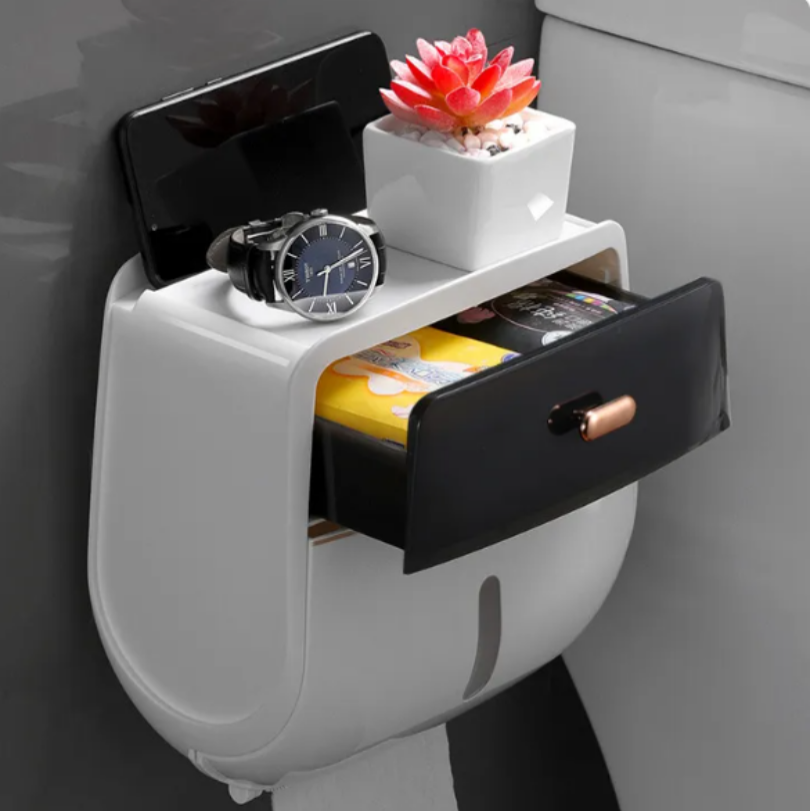 Wall Mounted Tissue Box Holder - Waterproof, Space-Saving Design 1