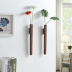 Wall Mounted Vase - Elegant Wooden Design for Stylish Floral Display 1
