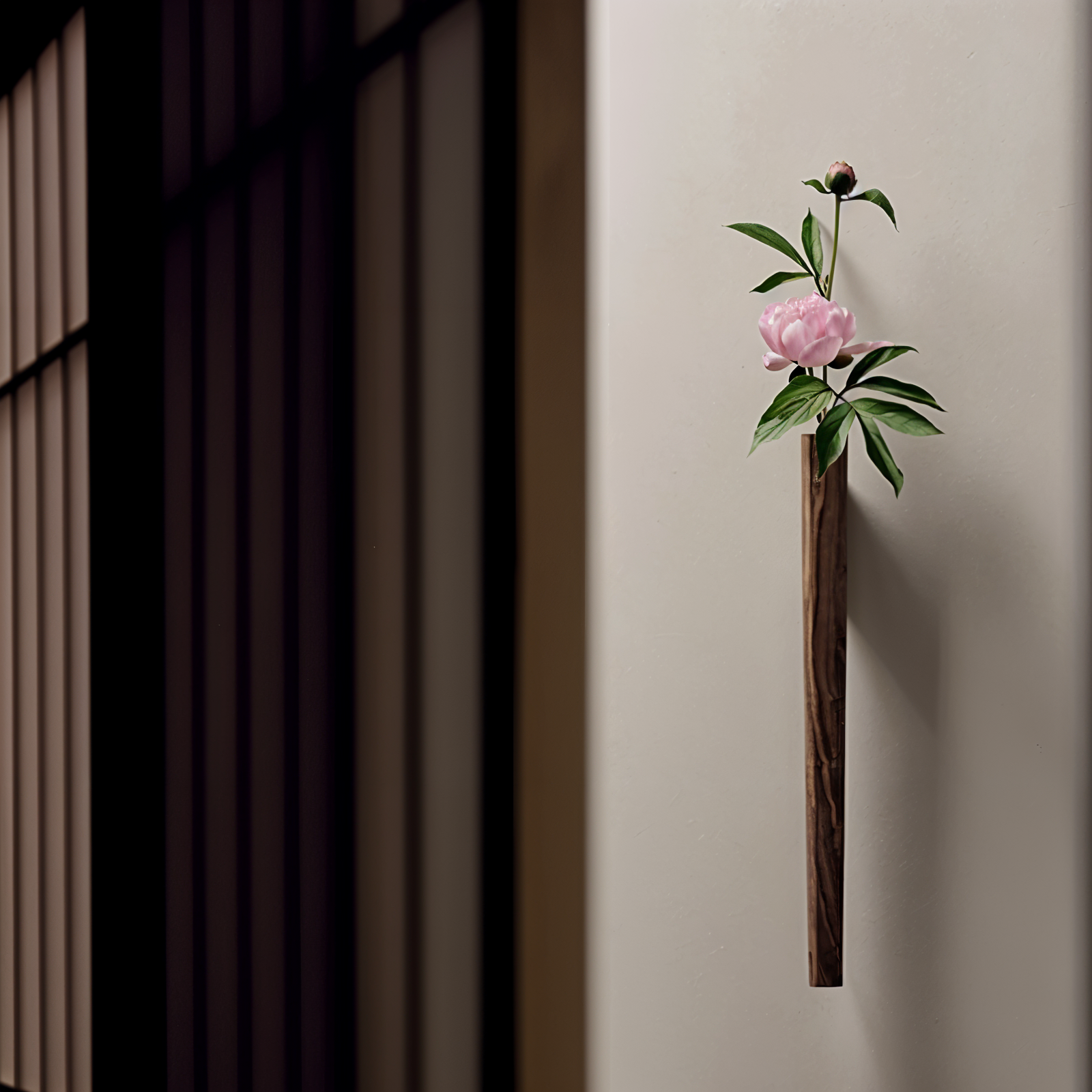 Wall Mounted Vase - Elegant Wooden Design for Stylish Floral Display 3